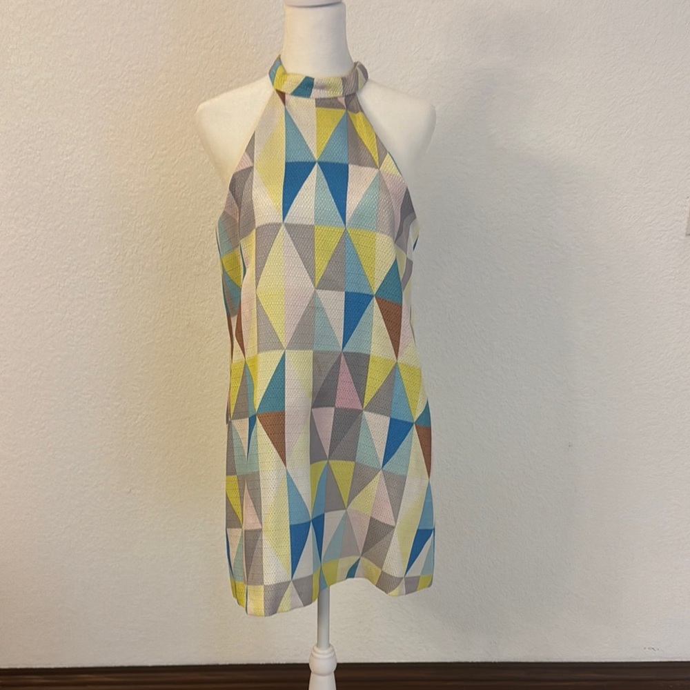 Alexis Geometric Mini Dress - Multicolor